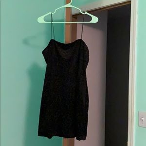 Black velvet dress